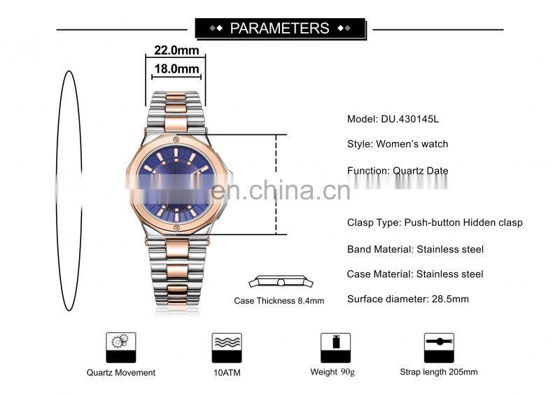 High Quality Steel Case Watch For Men Genuine Leather Band Stylish Waterproof Quartz Watches Luxury Couple Watch Set