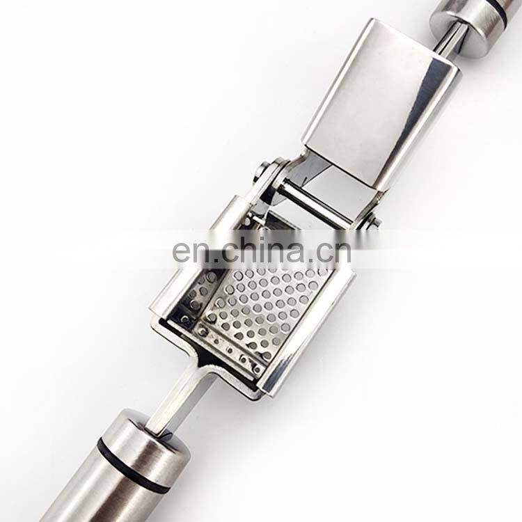 Custom Logo Amazon Online Shopping Kitchen Accessories Manual Stainless steel Garlic Press Crusher Mincer With Peeler And Brush