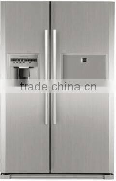 Side by side no frost refrigerator with icemaker,water dispenser,mini bar