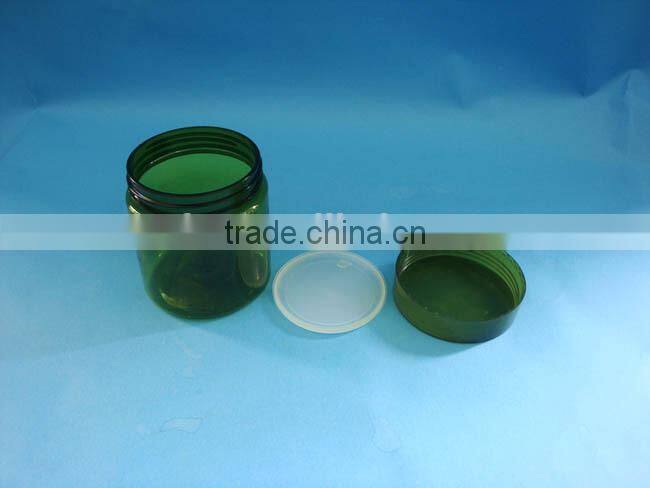 small capacity transparent color cosmetic jar, empty cream glass jar with aluminum cap