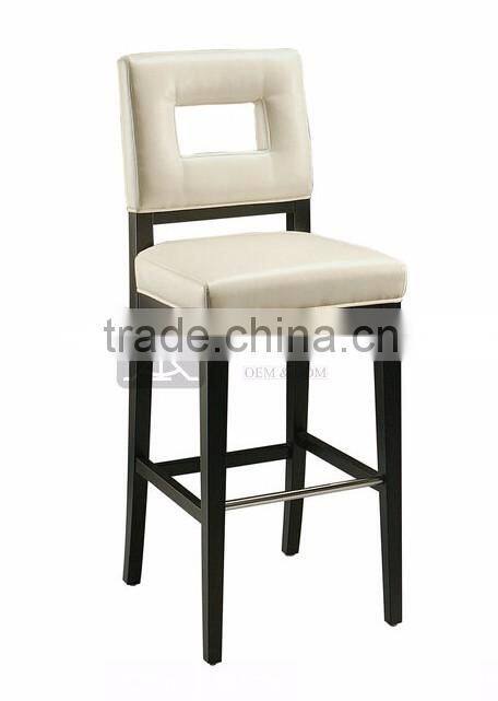 BC-091 Modern Design PU Leather Bar Wooden High Chair
