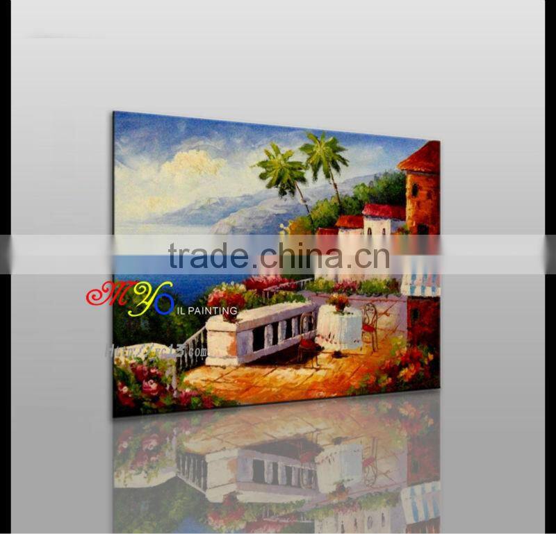 waterproof material mediterranean oil painting