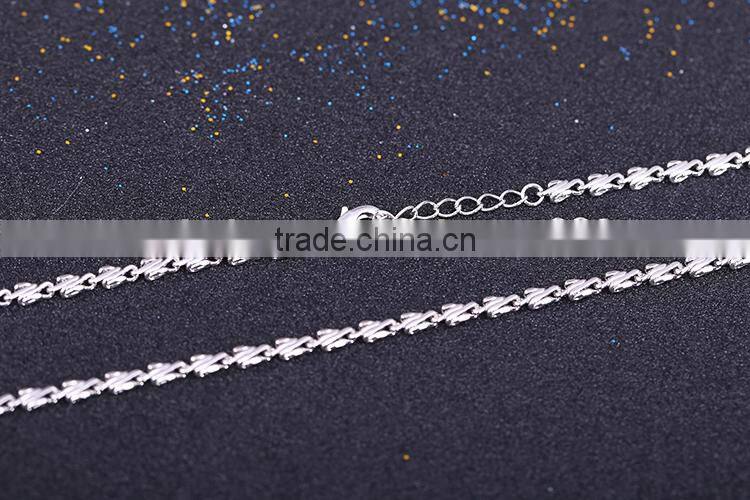 new arrivals funky flat wristed chain rhodium plated fashion necklace jewellery