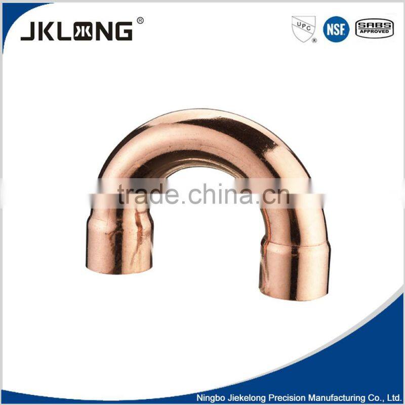 J9021 factory price fittings, copper pipe u-bend 180 degree copper elbow with UPC,NSF certificate for plumbing