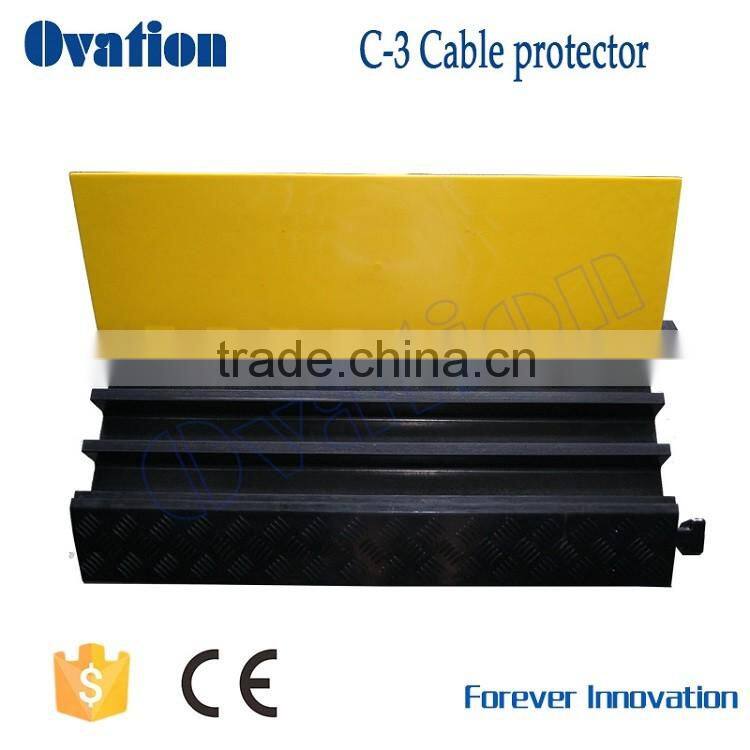3 channel outdoor event protector, rubber cable protector