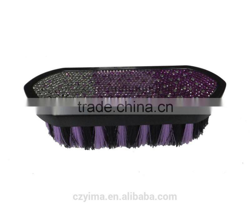 Hot! bling horse dandy brush/purple gradient pattern/rhinestone