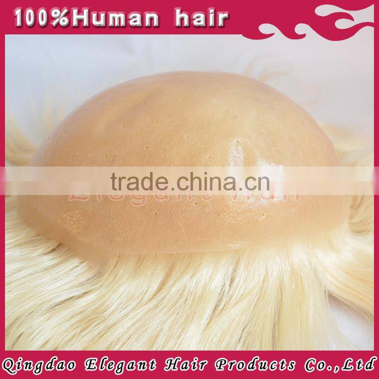 2015 Eleganr hair new arrival unprocessed virgin European man toupee hair