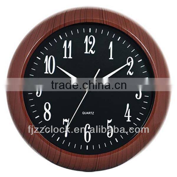 Plastic Material Wooden Color Antique Quartz Wall Clock