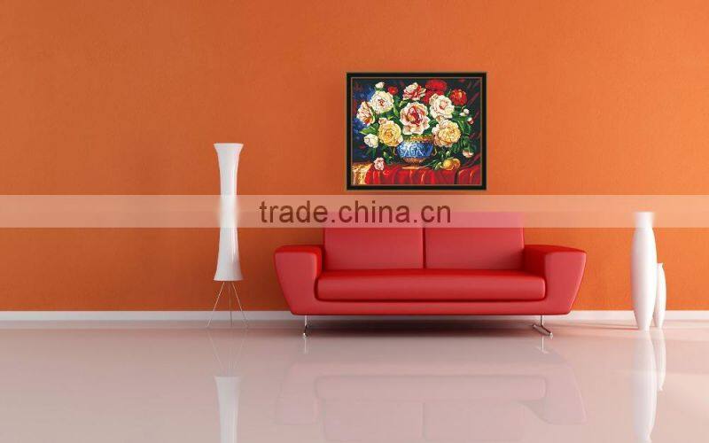 DIY digital oil painting by numbers flower oil painting for living room