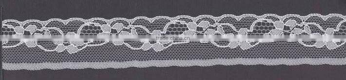 scallop lace trim 100% nylon non elastic lace trimming