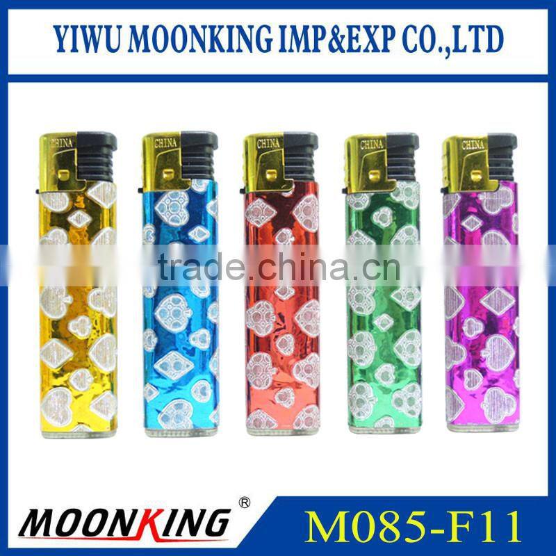 Cheap plastic material cigarette lighter , electron gas lighter with windproof function and picture