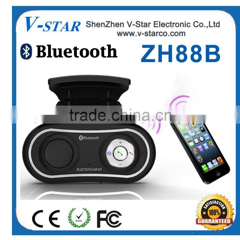 Bluetooth car kit with dual connection sunvior Handsfree Bluetooth Speakerphone with box package for Mobile phone Wholesale