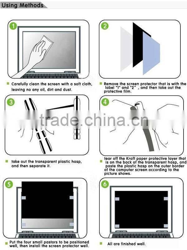 Privacy screen guard filter protector for computer laptop