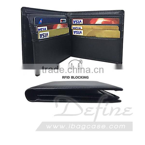 RFID Blocking Wallet New Black Leather Men's Wallet