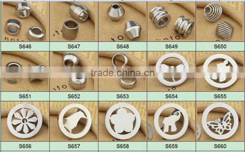 S804 Fit 5mm stainless steel end caps for jewelry or tassels,drawstring stopper