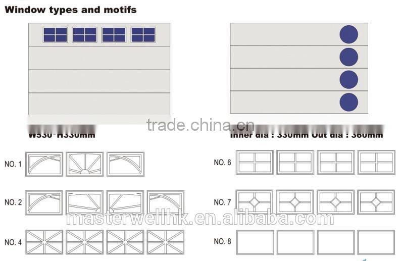 CE Certificate Industrial Garage Doors with Pedestrian Door