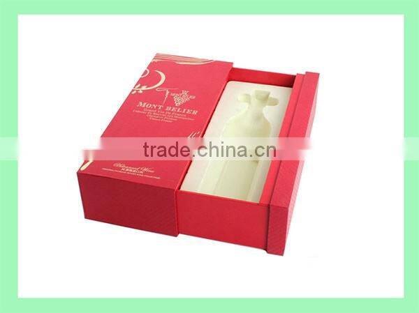 Specializing in custom embossing logo luxury red wine bottle storage boxes
