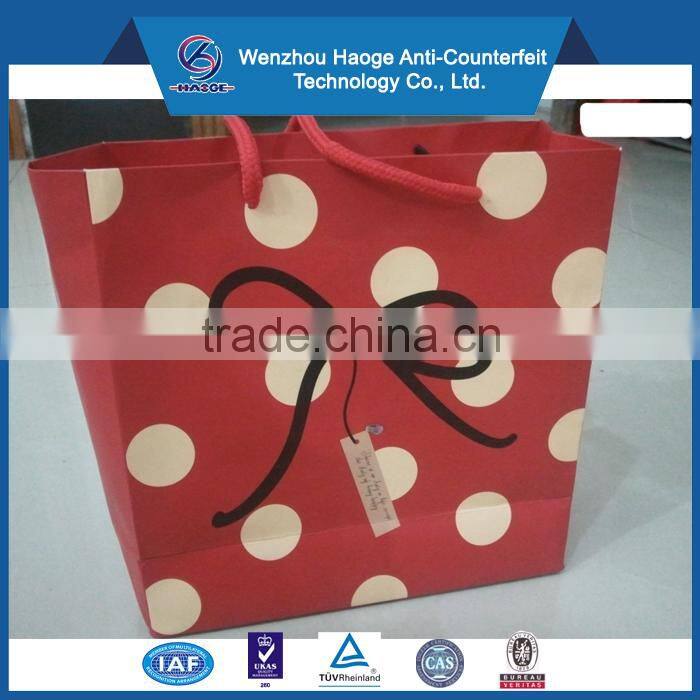 Promotional printed paper gift bag, shopping paper bag, food paper bag