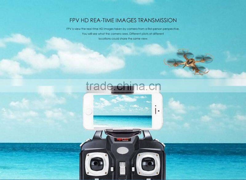 2016 WIFI FPV 0.3MP Camera APP/Transmitter Dual Mode Altitude Hold 3D Flip RC Quadcopter RTF