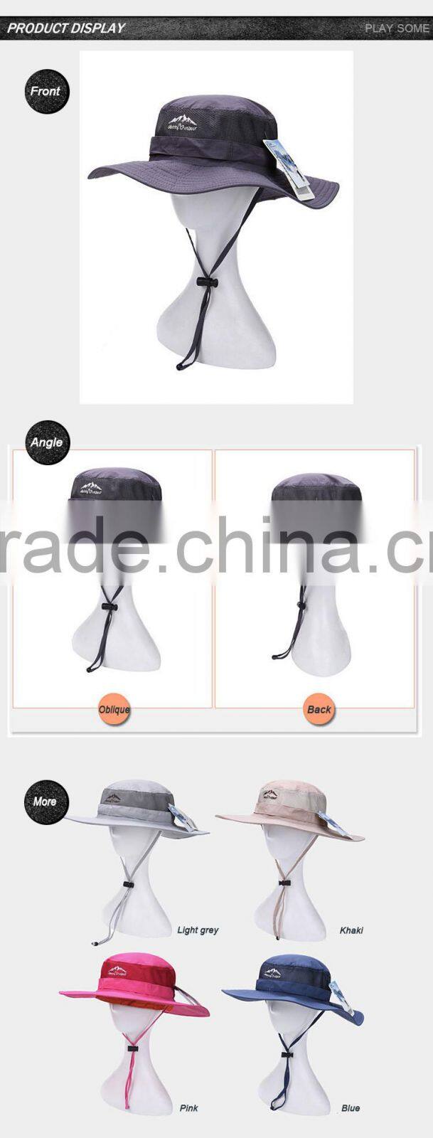 High quality cheap custom fishing caps mesh vented bucket hat