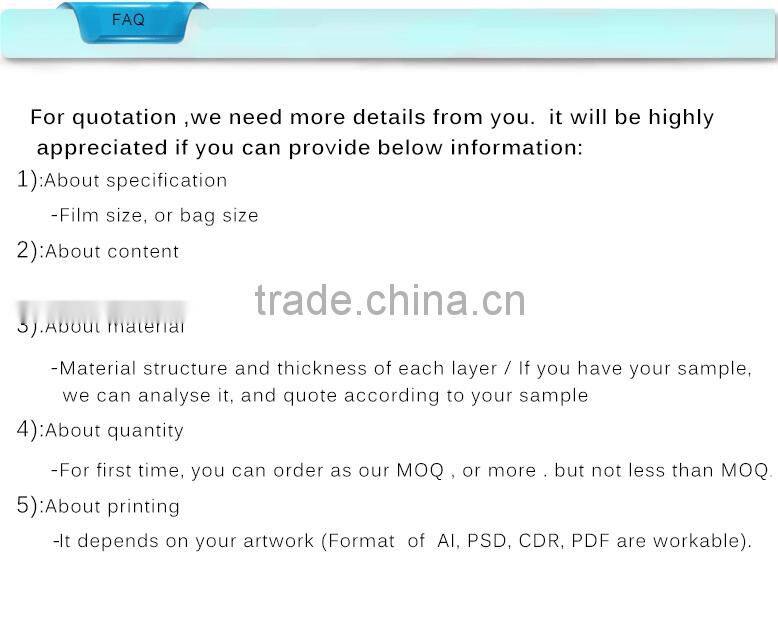 three sides sealed zipper bag for red dates