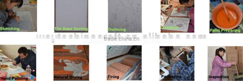 Hand painting fancy home home art tile decorative ceramic tiles