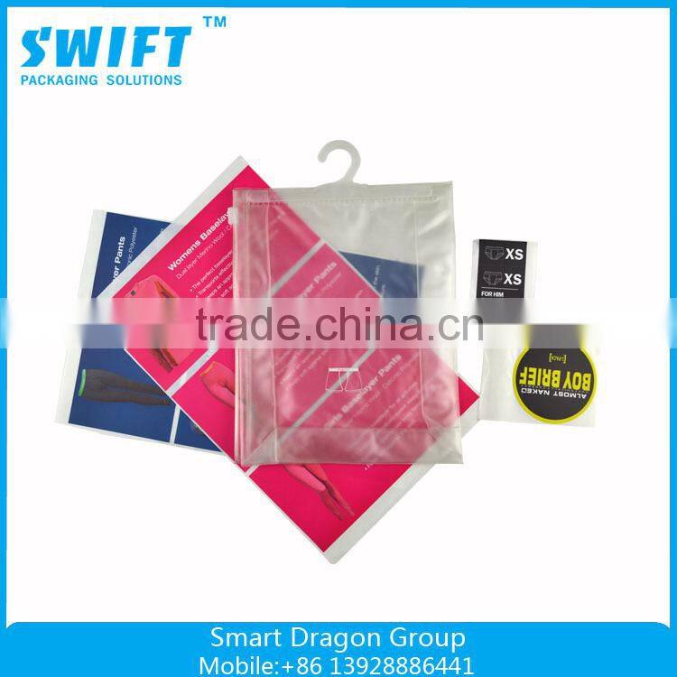 Cheap transparent pvc zipper handle plastic bag