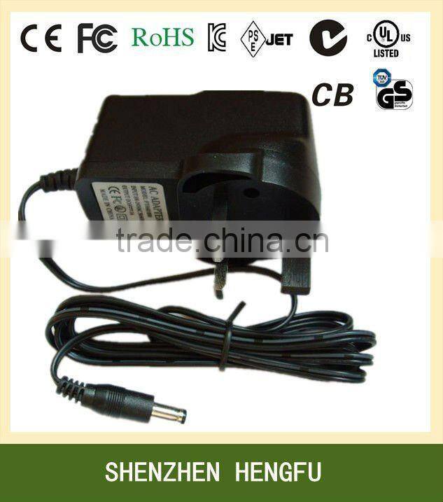 UL Approved Wall Mount AC Power adaptor (with Output 17V 0.8A 0.9A 1A)