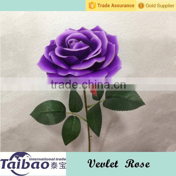 China wholesale single stem PU foam rose DIY artificial bridal flower bouquet