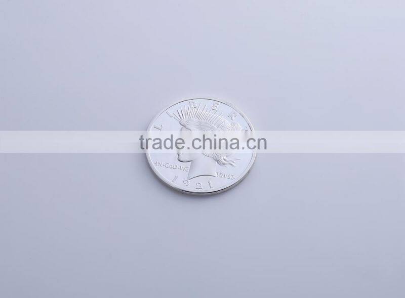 High quality hot selling silver souvenir metal craft, human's head Customized 2D/3D metal plaque