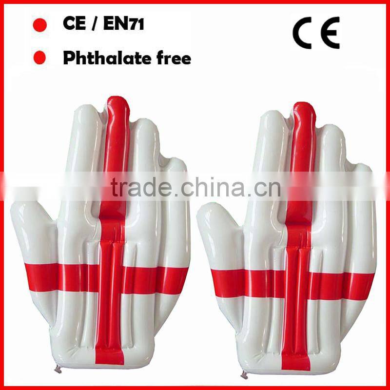 PVC black hand Custom inflatable hand for promotion