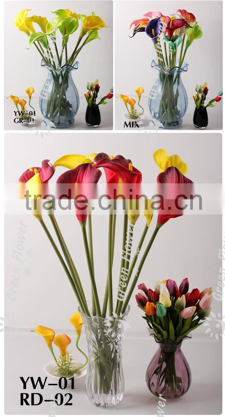 2016 Calla Lily Real Touch PU latex Artificial Flowers for Home Decorative Flowers Wreaths Flowers Wedding Party Decoration