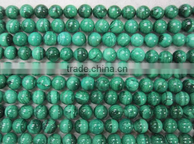 A grade grean color Malachite loose gemstone Round beads