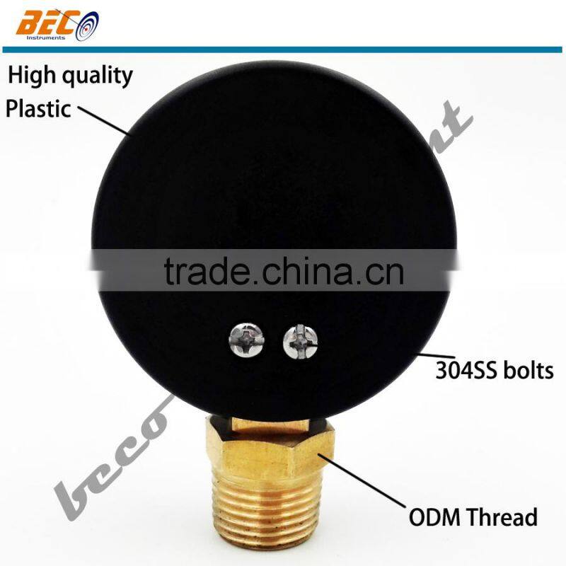 high quality plastic case brass internal negative pressure gauge manufacturer