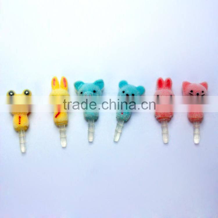 factory wholesale 10g cute animal resin anti dust plug for samsung