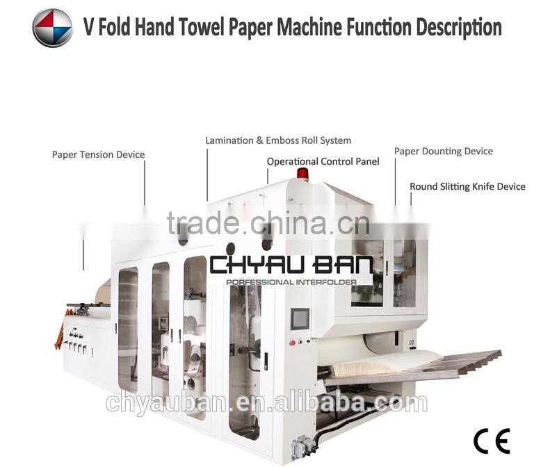 Printing Brand Name V Fold Hand Paper Towels Lamination Machine