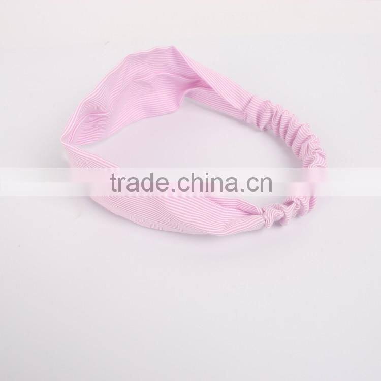 turban women sport elastic head band yoga stripe hair band for relax or shower