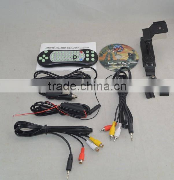 AC New arrived headrest Monitor 9 inch motorized slide shield touch screen dvd headrest monitor