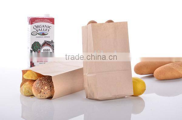 Custom logo printed kraft paper bread packaging
