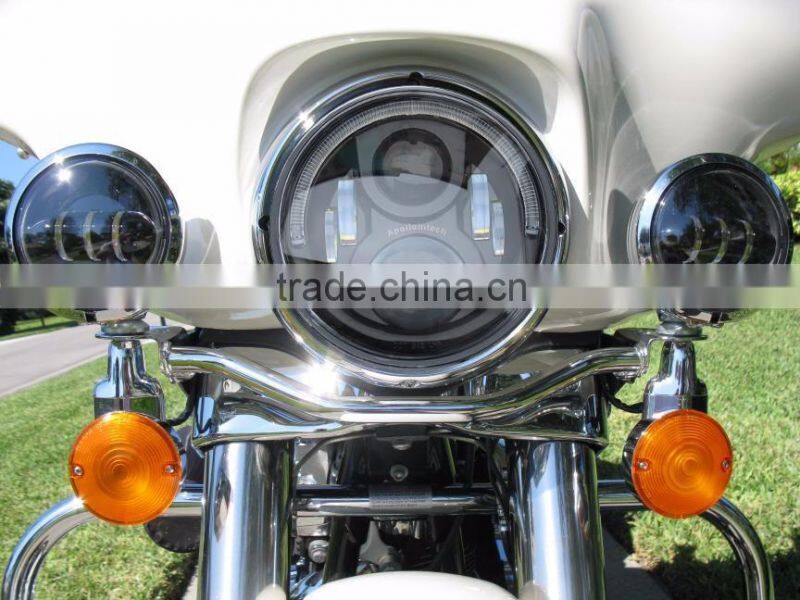 hot sale 7 inch round halo ring headlight for jeep wrangler