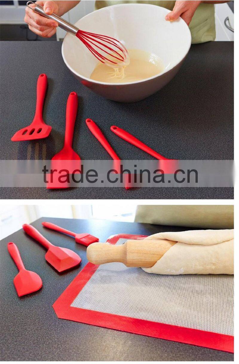 5pcs Silicone Baking Set Kitchen Accessories Cooking Tools Utensils Whisk Basting Brush Spatulas Turner