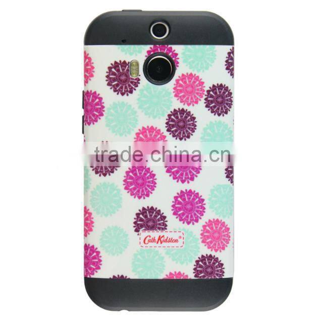 New print hybrid phone Case for HTC one M8