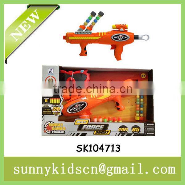colorful soft bullet gun paintball gun with glasses