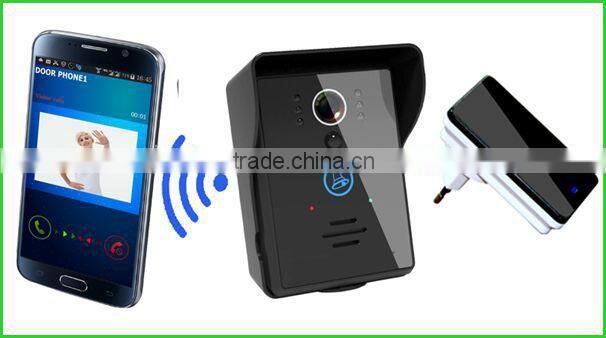 140 degree super winde viewing angle touch key wifi doorbell wireless video door phone