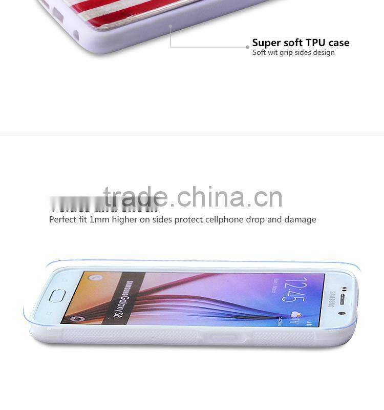 Various colors and types epoxy gel skin TPU case for Samsung S6 for Samsung