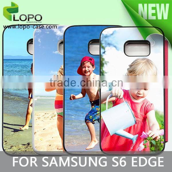 Book style flip 2D sublimation phone case for Samsung S6 edge with transparent square for viewing time