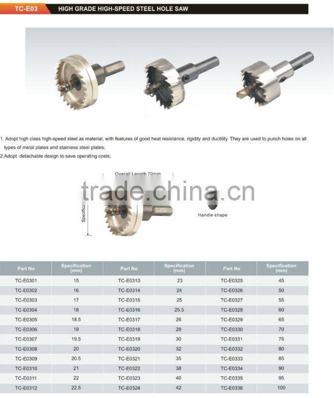 26mm HSS Circle Saw Can Change Handle And Center Drill For Metal Cutting