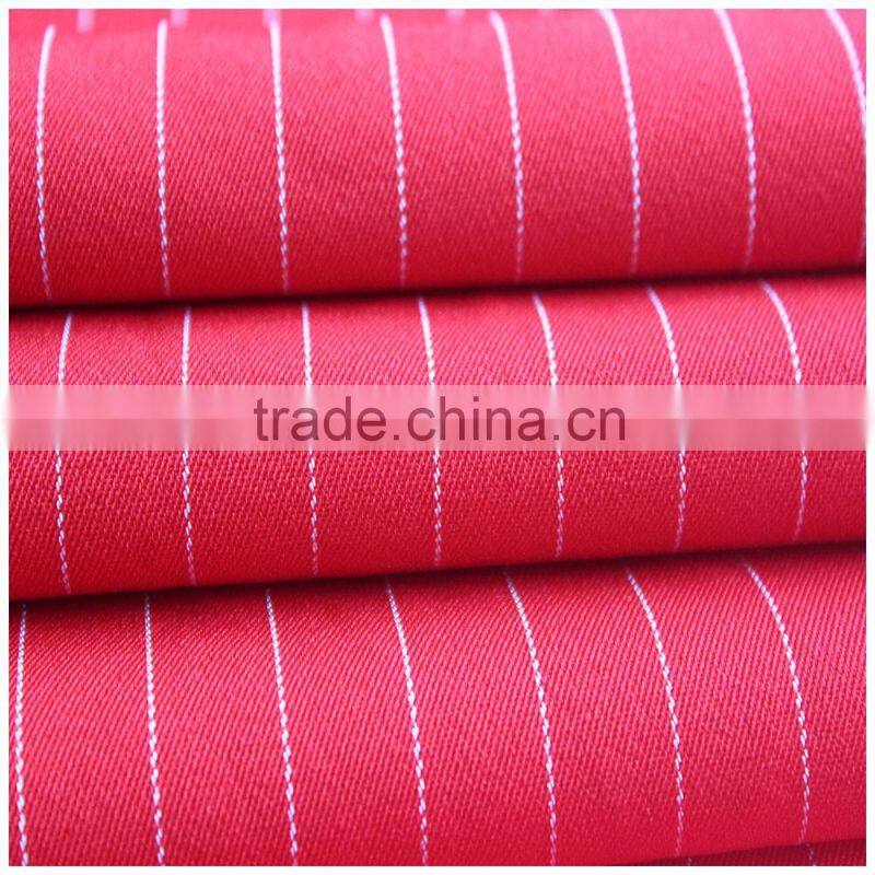 2016 double line polyester rayon stripe fabric for grement