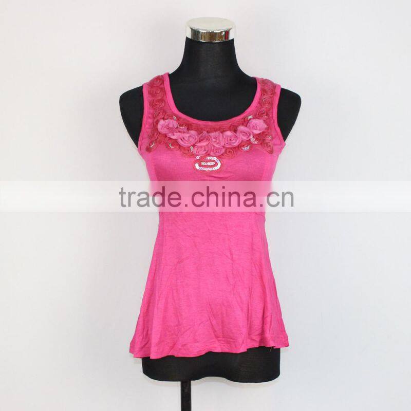2016 sexy ladies flowers red tank tops