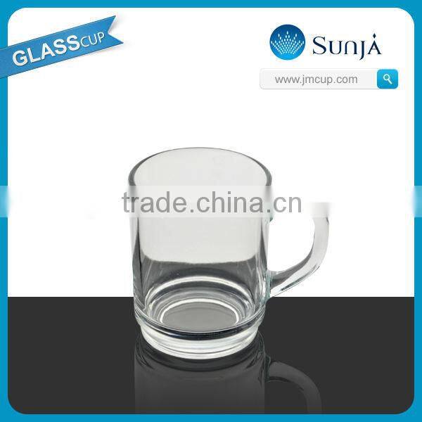 SH24 China machine prseed glass milk mug clear transparent glass drinking mug cup